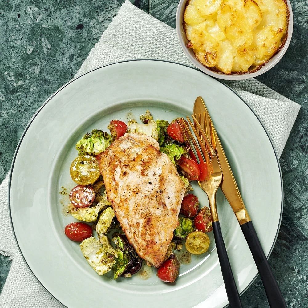 Kycklingfilé fajita med potatisgratäng